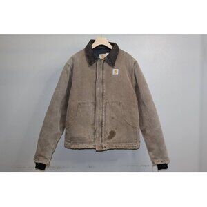 Vintage Carhartt Jacket Mens XL Tall Chestnut J22 CHT Canvas Quilt Lined